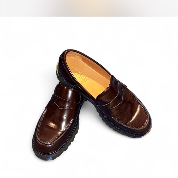 Thursday Boot Company Burgundy Leather Loafers - Picture 2 of 2